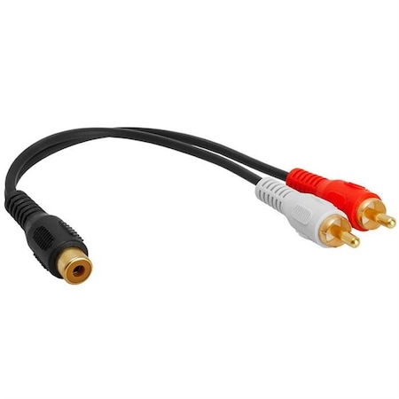 Cmple RCA Jack to 2xRCA Plug Adapter - Y-Adapter 137-N